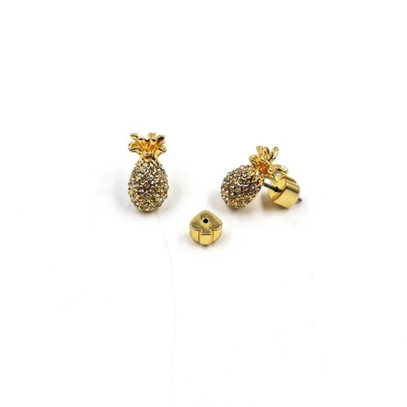 Kate Spade New York By the Pool Pave Pineapple Mini Stud Earrings - Picture 5 of 6
